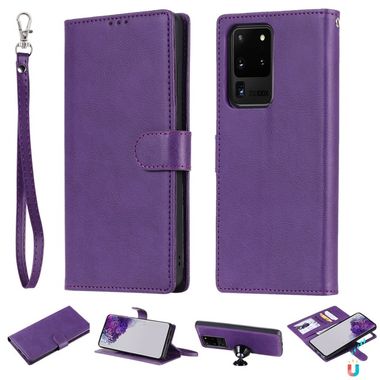 Peňaženkové puzdro na Samsung S20 Ultra - Solid Color -fialová