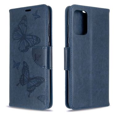 Peňaženkové puzdro na Samsung S20 Ultra -Two Butterflies Pattern -modrá