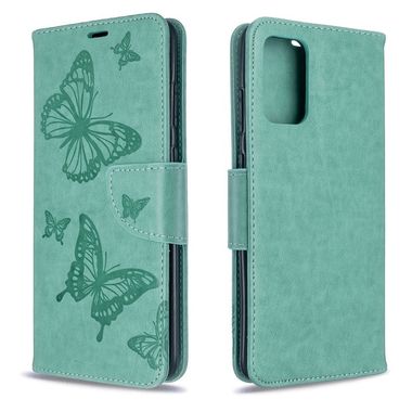 Peňaženkové puzdro na Samsung S20 Ultra -Two Butterflies Pattern -zelená