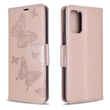 Peňaženkové puzdro na Samsung S20 Ultra - Two Butterflies Pattern -zlatá