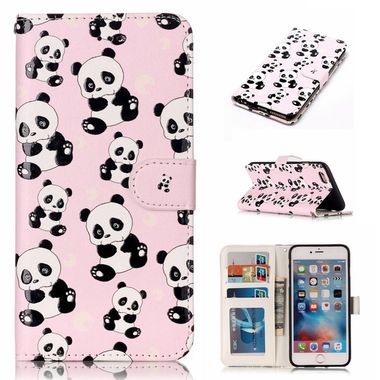 Peňaženkové puzdro Pandas na iPhone 6 Plus