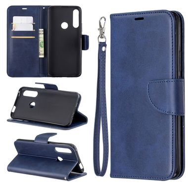 Peňaženkové puzdro Retro Lambskin na Huawei P Smart Z - modrá