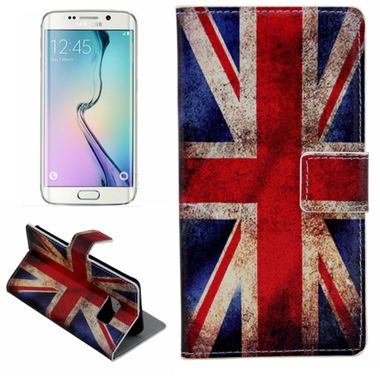 Peňaženkové puzdro Retro UK Flag na Samsung Galaxy S6 edge
