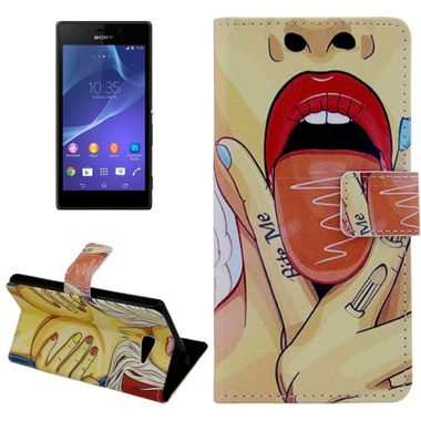 Peňaženkové puzdro Sexy Girl na Sony Xperia M2 - variant 4
