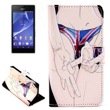 Peňaženkové puzdro Sexy Girl na Sony Xperia M4 Aqua