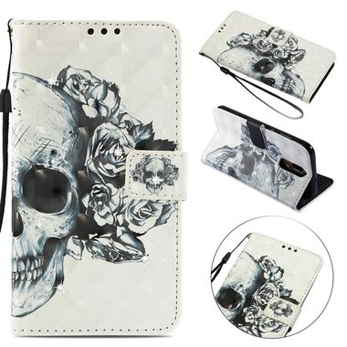 Peňaženkové puzdro Skull na Huawei Mate 10 Lite