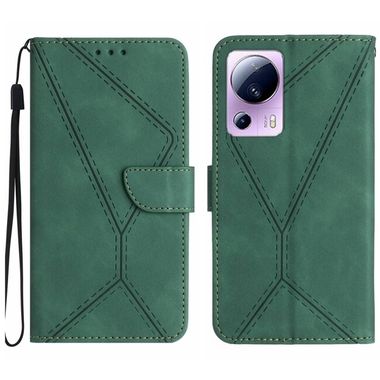 Peňaženkové puzdro Stitching na Xiaomi 13 Lite - Zelená