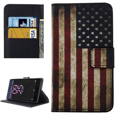 Peňaženkové púzdro US Flag na Sony Xperia X