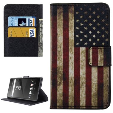Peňaženkové púzdro US Flag na Sony Xperia XA