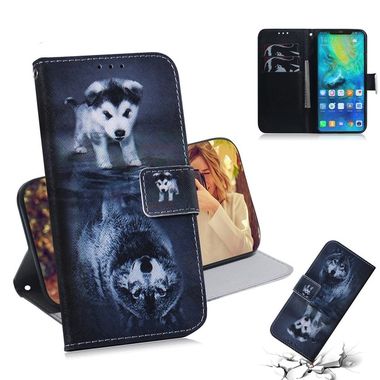 Peňaženkové puzdro Wolf and Dog Pattern na Huawei Mate 20 Pro