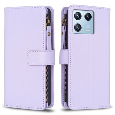 Peňaženkové puzdro Zipper na Xiaomi 13 Pro - Svetlo fialová