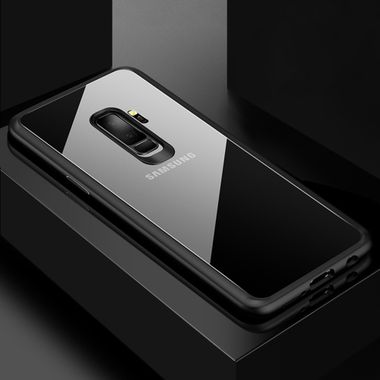Plastový + akrilový nepriepustný CAFELE kryt na Samsung Galaxy S9+ - čierna