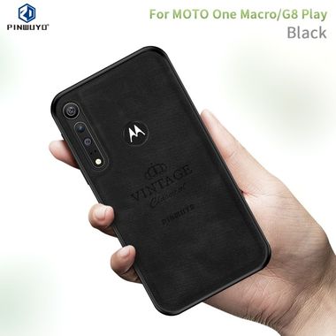 Plastový Denim kryt na Motorola Moto G8 Play - Čierna