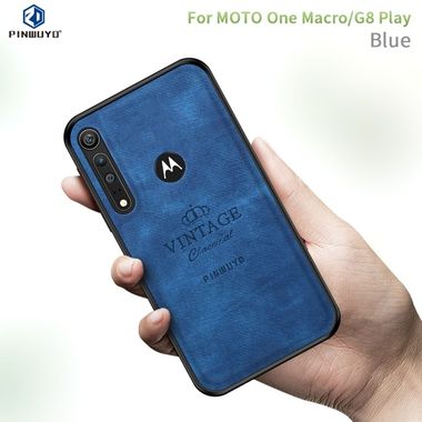 Plastový Denim kryt na Motorola Moto G8 Play - Modrá