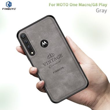 Plastový Denim kryt na Motorola Moto G8 Play - Šedá