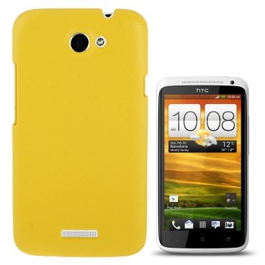 Plastový kryt Lichi na HTC One X - žltá