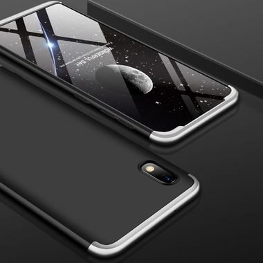Plastový kryt na Samsung Galaxy A10 - Čiernostrieborný