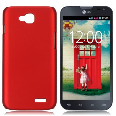 Plastový kryt Rubber Style na LG L90 - červená