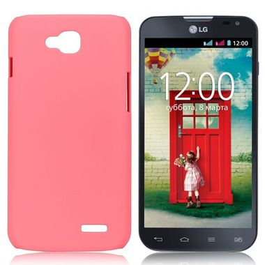 Plastový kryt Rubber Style na LG L90 - rúžová