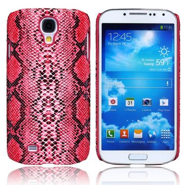 Plastový kryt Snake Texture na Samsung Galaxy S4 - rúžová