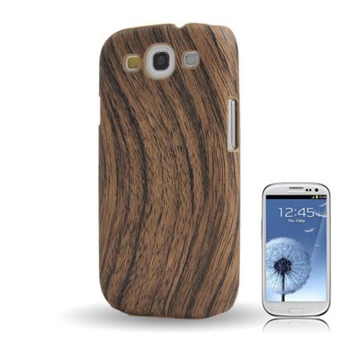 Plastový kryt Wood Grain na Samsung Galaxy S3 - hnedá