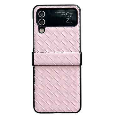 Plastový kryt Woven na Samsung Galaxy Z Flip4 - Ružová