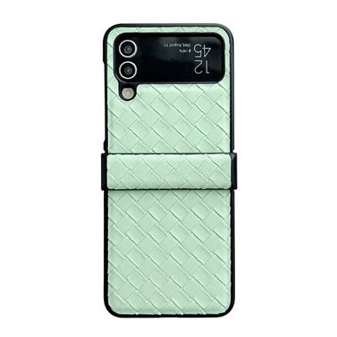 Plastový kryt Woven na Samsung Galaxy Z Flip4 - Zelená