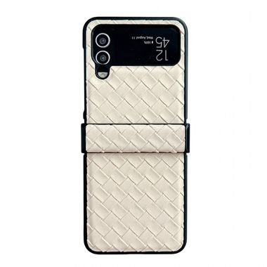 Plastový kryt Woven na Samsung Galaxy Z Flip4 - Zlatá
