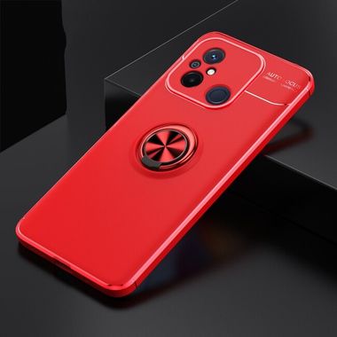 Ring Holder kryt METAL na Xiaomi Redmi 12C – Červená