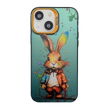 Sklenený kryt Cute Animal na iPhone 15 Plus - Rabbit