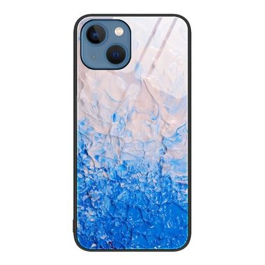 Sklenený kryt MARBLE na iPhone 14 – Oceánské vlny