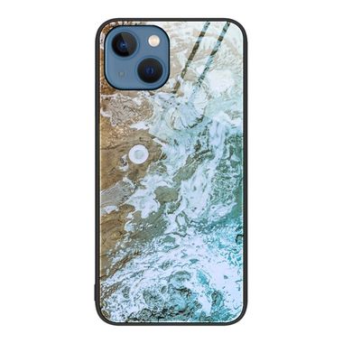 Sklenený kryt MARBLE na iPhone 14 – Pláž
