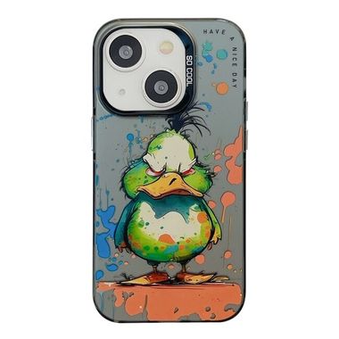 Sklenený kryt Oil Painting na iPhone 15 - Wrath Duck