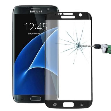 Temperované tvrdené sklo 9H+ 0.26 mm. na Samsung Galaxy S7 Edge (celá obrazovka) - čierna