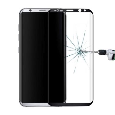 Temperované tvrdené sklo 9H+ 0.26 mm. na Samsung Galaxy S8 (celá obrazovka) - čierna