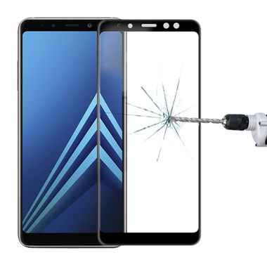 Temperované tvrdené sklo 9H+ 0.3 mm. na Samsung Galaxy A8(2018)- čierna