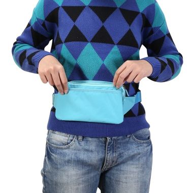 Univerzálna taška na telefón cez rameno uhlopriečka 6.6 - svetlo modrá